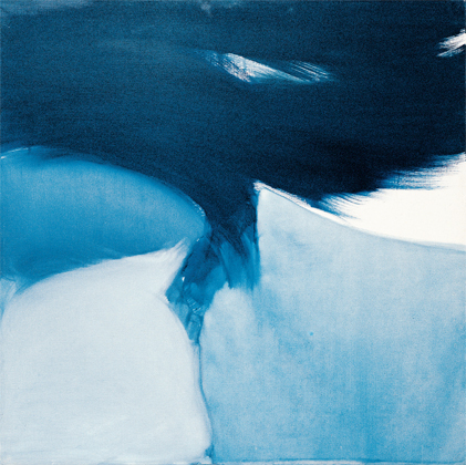 Renata Rampazzi - Variazione blu (1984 - olio su tela 100 x 100)