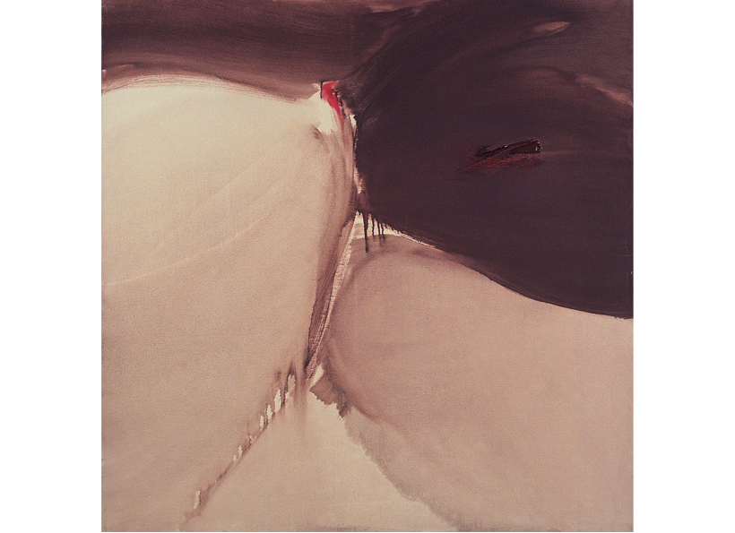 Renata Rampazzi - Segni di terra (1986 - olio su tela 100 x 100)