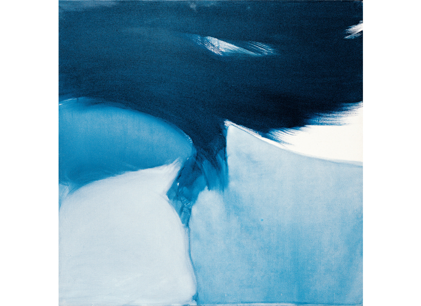 Renata Rampazzi - Variazione blu (1984 - olio su tela 100 x 100)